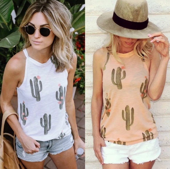 Adorable Cactus Tank Lightweight Strappy - Picture 2 of 7